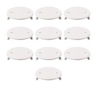 Lot de 10 couvercles de diamètre 60 mm, rond, blanc RAL9001, remplacement pour boîte de jonction, boîte murale pour installation électrique, vis en acier incluses, crochets de fixation