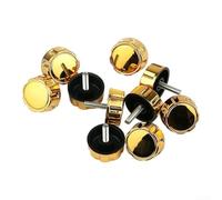 Lot de 10 couvercles de poignée de moulinet de pêche et joints avec écrous fixes, matériau moulé par injection UV galvanisé, pour moulinets inférieurs à la série 7000 (doré)