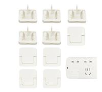 Lot de 10 couvercles de prise de courant - Protection électrique - Protection pour - Blanc - Réutilisables - Accessoires de maison pour le salon et le bureau