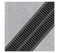 Lot de 10 couvercles d'égout robustes en plastique polymère pour grilles de drainage linéaires extérieures, 40 x 49,8 cm, couvercles de canaux durables