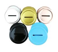 Lot de 10 couvercles pour bocaux de conservation avec fente pour pièces de monnaie, bocal de conservation, couvercle à économie de coins, boîte à monnaie