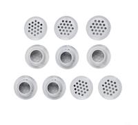 Lot de 10 couvercles ronds en métal pour grille d'aération en acier inoxydable pour armoire, placard, conduits de ventilation adaptés pour la maison (biseau - 29 mm)