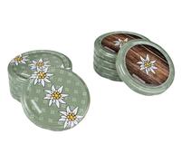 FACKELMANN Lot de 10 couvercles Twist-Off Alpenschick