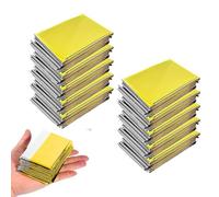 Lot de 10 couvertures thermiques d'urgence, couverture thermique en or argenté, pour sauvetage, protège du froid, de la chaleur et du vent, de la pluie, de la couverture thermique de survie, 160 x 210
