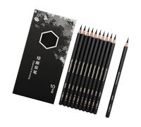 Lot de 10 crayons à dessin pour artistes débutants professionnels en bois pour dessins, croquis, ombrage, art du bois