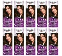 Lot de 10 crèmes Palette Intensive Color Cream 3-65 (W2) - Chocolat foncé - Boîte complète - Avec feuille d'instructions en anglais (français non garanti)