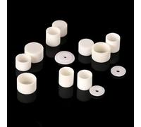 Lot de 10 creusets d'analyse thermique, 99,5 % d'alumine avec couvercles pour une utilisation en laboratoire et industriel, diamètre 6,5 x H 4 mm, équipement de laboratoire durable