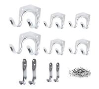 Lot de 10 crochets d'abri de jardin - 10 crochets muraux - Organiseur de rangement pour balais, entrepôt, jardin, abri de jardin et garage - Grands crochets simples pour abri de jardin