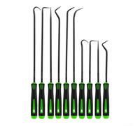 Lot de 10 crochets de joint d'huile de voiture avec extracteur de joint torique et tournevis pour travaux de réparation de moteur de véhicule (noir)