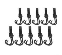 Lot de 10 crochets de poussette pour landau et poussette, clips de sac de courses pour rangement en plastique, pour poussette, grand crochet de transport coloré, lot de 10