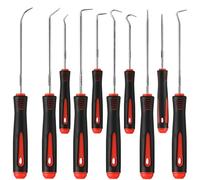Lot de 10 crochets de précision, fer à monter, outil de levage d'ongles, avec poignée antidérapante pour joints toriques, joints toriques, kit d'outils pour enlever les tuyaux et les joints de voiture
