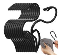 Lot de 10 crochets de rangement en forme de S pour vêtements à capuche - Crochets peu encombrants pour écharpes, sweat-shirts, pantalons, chapeaux et sacs