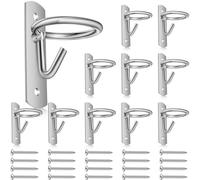 Lot de 10 crochets de seau d'équitation en métal pour cheval - Accessoires robustes pour chevaux - Support mural pour cage à cheval - Fournitures de ferme