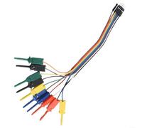 Lot de 10 crochets de serrage pour câble d'analyseur logique avec 5 sondes de couleur et connexion facile (tête mâle)