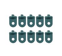 Lot de 10 Crochets de Serre en Plastique Robustes pour Plantes, Supports de Fleurs pour vignes, paniers Suspendus, Pots, Noir et Vert, 3 x 2 cm (Vert)