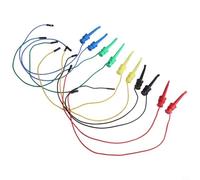 Lot de 10 crochets de test pour platine, câbles de test en silicone souple pour tests électriques, pour Arduino et multimètre, pour projets de jumper, 5 couleurs, 37 cm de long, 10 pièces (femelle)