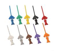 Lot de 10 crochets de test SMD IC en cuivre pour mini pinces pour analyseur logique, oscilloscope, pour fil de saut et planche à pain à faire soi-même, 10 couleurs