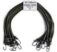Lot de 10 crochets élastiques pour corde élastique de 8 mm pour le camping, les sports de plein air - Extensible à double longueur et capacité de charge de 30 kg (30 cm)