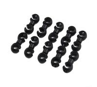 Lot de 10 crochets en forme de S avec design rotatif pour l'organisation des câbles de frein de vélo et de dérailleur, parfaits pour les vélos de route, pliables, pignons fixes et vélos de ville (noir