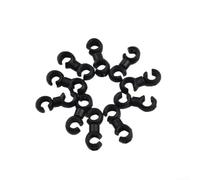 Lot de 10 crochets en forme de S avec trou rotatif pour l'organisation des câbles de frein et de vitesse sur vélos de route, vélos pliants, pignon fixe et vélos de ville (noir)