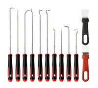 Lot de 10 Crochets et Pics de Précision - Outil d’Extraction de Joints Toriques et Joints Spi - Pick et Hook Set avec Poignée Antidérapante - Mécanique Auto et Atelier