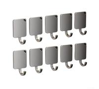 Lot de 10 crochets magnétiques puissants pour côtés de réfrigérateur - Construction en métal - Support de clés, ceintures, ustensiles, mémos et petits outils quotidiens