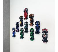 Lot de 10 crochets muraux compatibles avec les voitures Lego F1 Speed Champions - Kit de support pour modèles Lego Formula 1