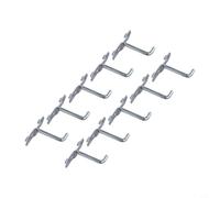 Lot de 10 crochets muraux pour panneau perforé en acier avec extrémités de crochet inclinées de 50 mm pour une organisation sécurisée des outils, compatible avec les panneaux perforés standard