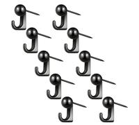 Lot de 10 crochets muraux professionnels en alliage de zinc pour décoration de photos, installation facile, crochets à tête ronde