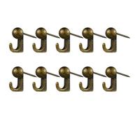 Lot de 10 crochets muraux professionnels en alliage de zinc pour décoration de photos, installation facile, crochets à tête ronde