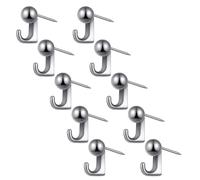 Lot de 10 crochets muraux professionnels en alliage de zinc pour décoration de photos, installation facile, crochets à tête ronde