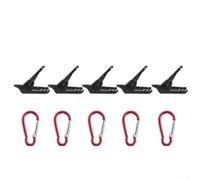 Lot de 10 crochets robustes en plastique ABS coupe-vent avec fixations pour bâches de camping, auvents, équipement d'extérieur (C)