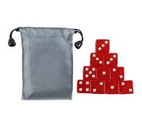 Lot de 10 cubes de jeu à 6 côtés 19 mm - Cube d'angle carré pour jeux de dés de table - Leçons de mathématiques - Dés colorés à six côtés