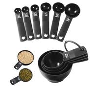 Lot de 10 cuillères à mesurer portables, ensemble de cuisine, tasses à ingrédients humides et secs pour la pâtisserie, outils de cuisine pour farine, soja, haricots mungo, orge, accessoire de cuisine