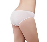 Lot de 10 Culottes jetables pour Femme 100% Coton Blanc - Blanc - Medium 97 cm- 107 cm Les Hanches