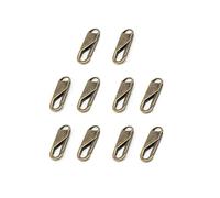 Lot de 10 curseurs de fermeture éclair de couleur cuivre pour réparation instantanée de sac de voyage, valise, tête de fermeture éclair, couture, artisanat, Metal, Normal