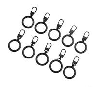 Lot de 10 curseurs de fermeture éclair parfaits pour bricoler et réparer des valises, sacs à dos et textiles de maison sans outils (noir)
