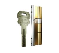 Lot de 10 cylindres de serrure en laiton avec clés - Serrure de porte en cuivre de classe C Super, mécanisme de verrouillage d'entrée antivol de 90 mm(75=32.5+42.5)