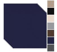 Lot de 10 dalles de moquette auto-adhésives 50 x 50 cm - 2,5 m² - Tapis de sol, tapis résistant avec dos - Pour appartement, bureau, commerce, chambre à coucher, dalles de moquette bleu foncé
