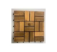 Lot de 10 Dalles de Terrasse Clipsable en Bois 31 X 31 cm