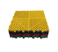 Lot de 10 dalles modulaires en plastique pour terrasse et jardin - Facile à assembler, parfaites pour les porches, les piscines, les balcons et les arrière-cours - 40 x 40 x 2,5 cm - Vert