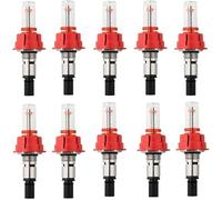 Lot de 10 débitmètres d'eau pour répartiteur de chauffage au sol Flowmeter Chauffage au sol G3/8 Filetage extérieur Chauffage Débitmètre Distributeur de circuit de chauffage Topmètre Indicateur de