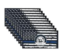 Lot de 10 décalcomanies commémoratives du drapeau des États-Unis, drapeau du pays - Patriotique Thème Memorial Memorial Patalias de pots de décalcomanies Fenêtre Papier collant