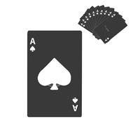 Lot de 10 décapsuleurs pratiques et décapsuleurs amusants - Se glisse dans le portefeuille - Idéal comme cadeau pour papa - Bière, soda, bicarbonate de soude et poker - Noir et argenté