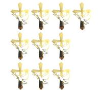 Lot de 10 décorations de gâteau croisées avec symbole colombes pour baptêmes, célébrations religieuses, fêtes, desserts, décorations de gâteaux de mariage colombes