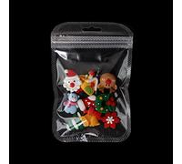 Lot de 10 décorations de Noël 3D multi-formes en résine Père Noël Manucure Accessoires Fournitures