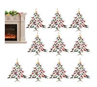 Lot de 10 décorations de Noël colibri empilables et suspendues
