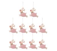 Lot de 10 décorations de Noël en bois robuste en peluche naine pour arbre, fenêtre et mur, fournitures de bureau, festival, décorations d'arbre