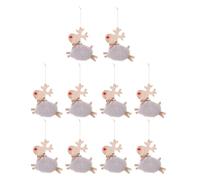 Lot de 10 décorations de Noël fabriquées en Bois, cheminées d ' Arbre de Noël, vitrines, décorations avec Accessoire de Corde Suspendue, embellissements d ' Arbre de Festival