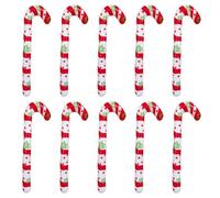 Lot de 10 décorations de Noël gonflables à rayures 88 cm | Ces grandes décorations à rayures gonflables apportent une touche festive et ludique à vos vacances en plein air.
